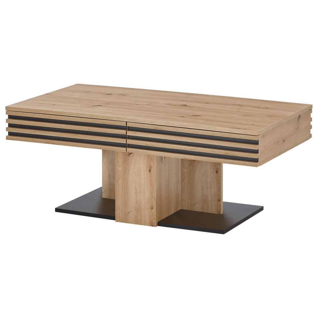 CLUB TAFEL, zwart, ambachtelijk eiken