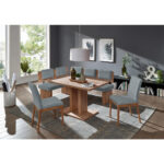 HOEKBANK, textiel, houtmateriaal, kleur eiken, blauwgrijs thumbnail 2