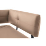 HOEKBANK, metaal, textiel zwart, wit thumbnail 4