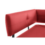 HOEKBANK, metaal, textiel rood, zwart thumbnail 4