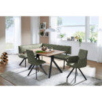 HOEKBANK, metaal, textiel groen, zwart thumbnail 2