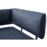 HOEKBANK, metaal, textiel zwart, donkerblauw thumbnail 4