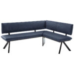 HOEKBANK, metaal, textiel zwart, donkerblauw thumbnail 5