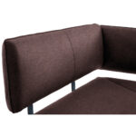 HOEKBANK, metaal, textiel zwart, donkerbruin thumbnail 4
