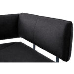 HOEKBANK, metaal, zwart textiel thumbnail 4