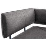 HOEKBANK, metaal, textiel grijs, zwart thumbnail 5