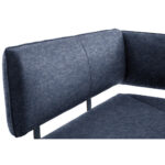HOEKBANK, metaal, textiel zwart, donkerblauw thumbnail 4