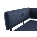 HOEKBANK, textiel, metaal zwart, donkerblauw thumbnail 4