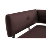 HOEKBANK, metaal, textiel zwart, donkerbruin thumbnail 4