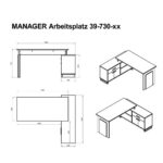 HOEKBUREAU, houtmateriaal wit, sonoma eiken thumbnail 4