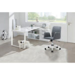 HOEKBUREAU, houtmateriaal, wit, hoogglans thumbnail 4