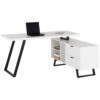 HOEKBUREAU metaal, houtmateriaal zwart, wit