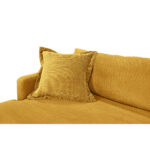 HOEKZITSET, geribd fluweel mosterdgeel thumbnail 6