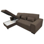 HOEKSTOELENSET, structuur, bouclé bruin thumbnail 5