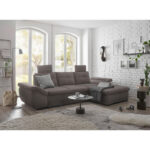 HOEKZITSET, grijsbruin microvelours thumbnail 2