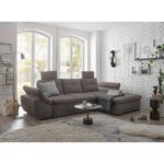 HOEKZITSET, grijsbruin microvelours thumbnail 3