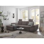 HOEKZITSET, grijsbruin microvelours thumbnail 2