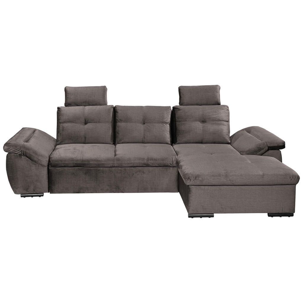 HOEKZITSET, grijsbruin microvelours
