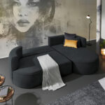 HOEKZITSET, antraciet stof thumbnail 5