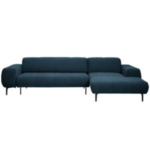 HOEKSTOELENSET, chenilleblauw