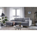 HOEKSTOELENSET, lichtgrijs chenille thumbnail 2