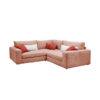 HOEKSTOELSET, chenille roze