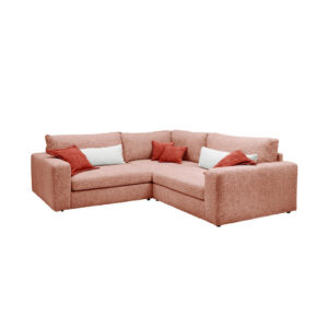 HOEKSTOELSET, chenille roze