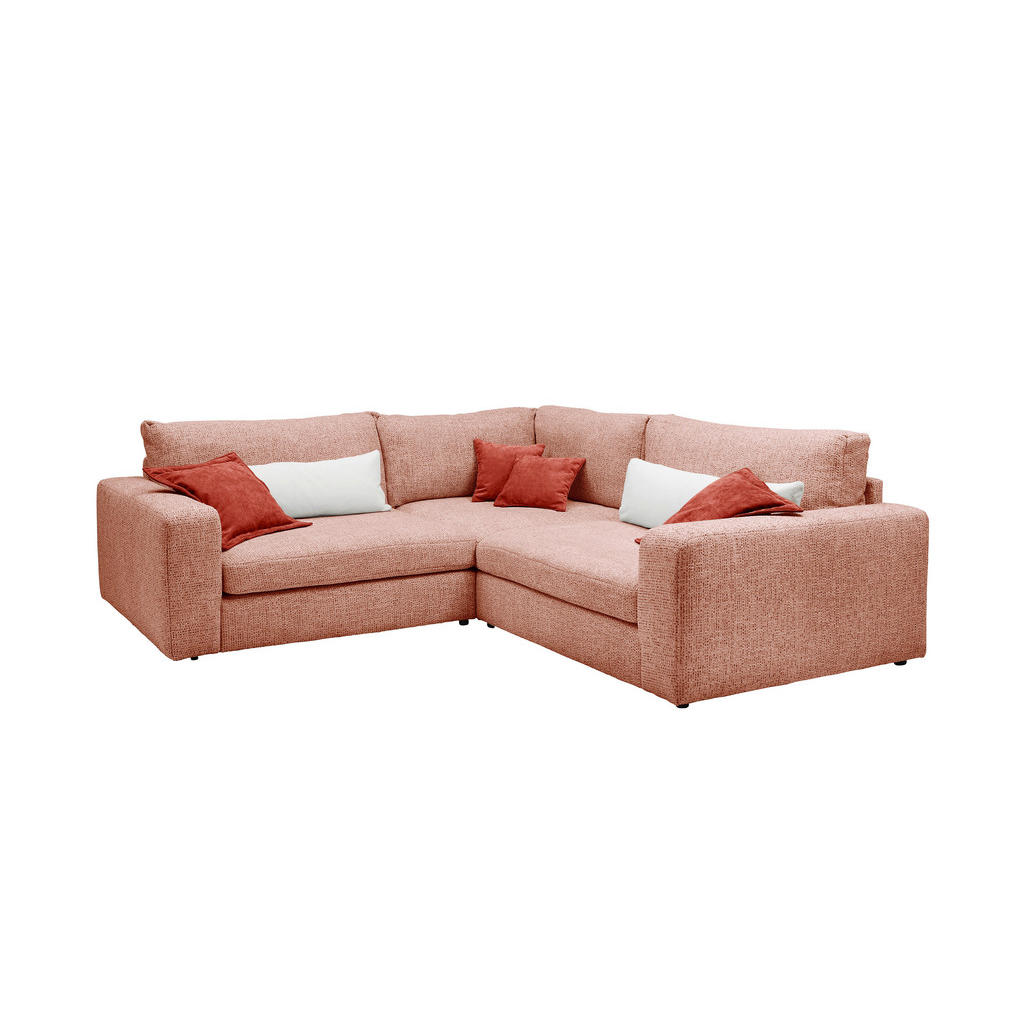 HOEKSTOELSET, chenille roze