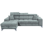 HOEKSTOELENSET, lichtblauwe chenille thumbnail 1