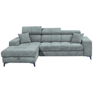 HOEKSTOELENSET, lichtblauwe chenille