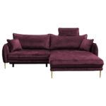 HOEKSTOELENSET, velours wijnrood thumbnail 5