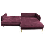 HOEKSTOELENSET, velours wijnrood thumbnail 6
