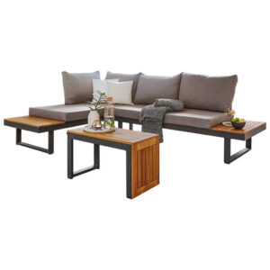 LOUNGE SET acacia massief aluminium