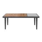 LOUNGE SET acaciahout, volledig massief koolstofstaal thumbnail 3