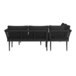 LOUNGE SET acaciahout, volledig massief koolstofstaal thumbnail 7