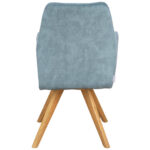 STOELEN, hout, eikenkleurig textiel, groen thumbnail 4