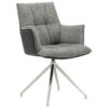 STOELEN, metaal, textiel antraciet, lichtgrijs