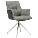 STOELEN, metaal, textiel antraciet, lichtgrijs thumbnail 1