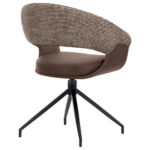 STOELEN, metaal, textiel bruin, zwart, wit thumbnail 4