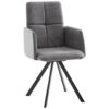 STOELEN, metaal, textiel grijs, zwart