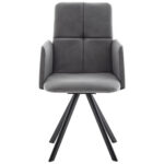 STOELEN, metaal, textiel zwart, donkergrijs thumbnail 2