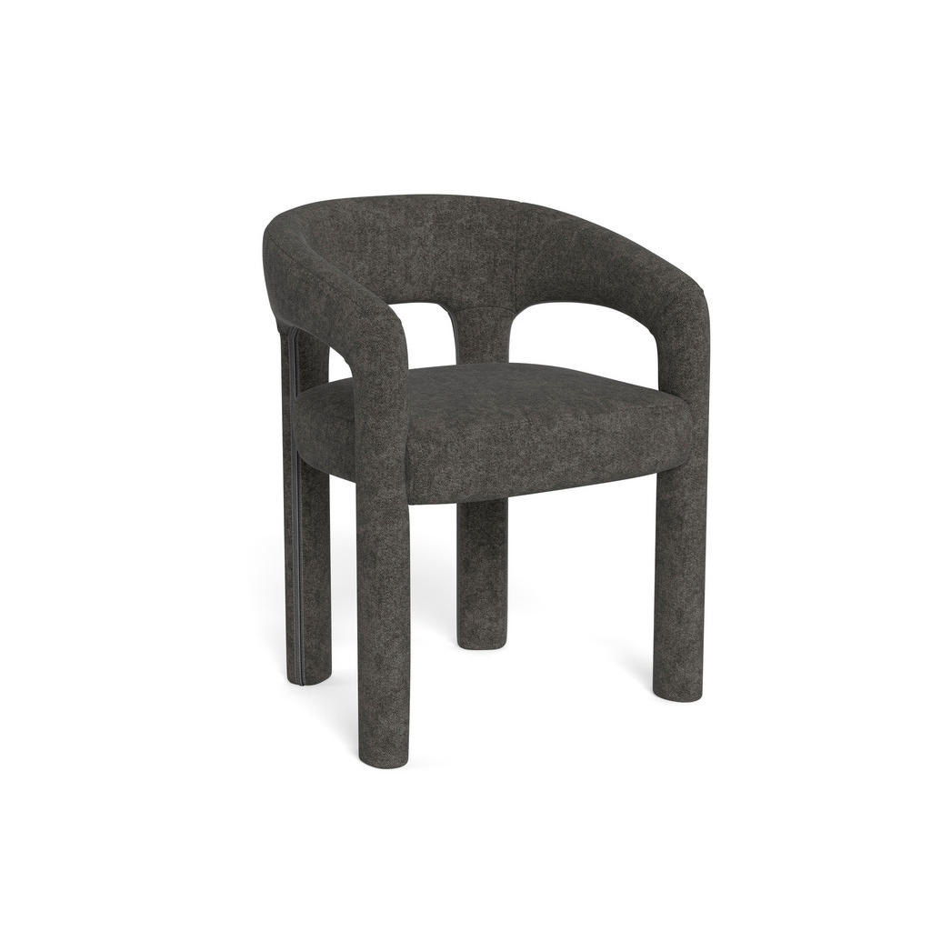 STOELEN, kunstmatige massa donkergrijs