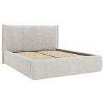 GESTOFFEERD BED 180 cm x 200 cm, hout, textiel, houtmateriaal natuurlijke kleur thumbnail 7