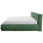 GESTOFFEERD BED 180 cm x 200 cm, hout, textiel, houtmateriaal groen thumbnail 6