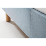 GESTOFFEERD BED 120 cm x 200 cm, textiel lichtblauw thumbnail 6