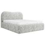 GESTOFFEERD BED 140 cm x 200 cm, hout, textiel, houtmateriaal natuurlijke kleur thumbnail 5