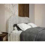 GESTOFFEERD BED 140 cm x 200 cm, hout, textiel, houtmateriaal natuurlijke kleur thumbnail 6