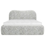 GESTOFFEERD BED 140 cm x 200 cm, hout, textiel, houtmateriaal natuurlijke kleur thumbnail 7