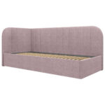 GESTOFFEERD BED 90 cm x 200 cm, hout, textiel, houtmateriaal roze thumbnail 7