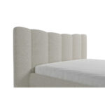 GESTOFFEERD BED 160 cm x 200 cm, hout, textiel, houtmateriaal lichtgrijs thumbnail 5